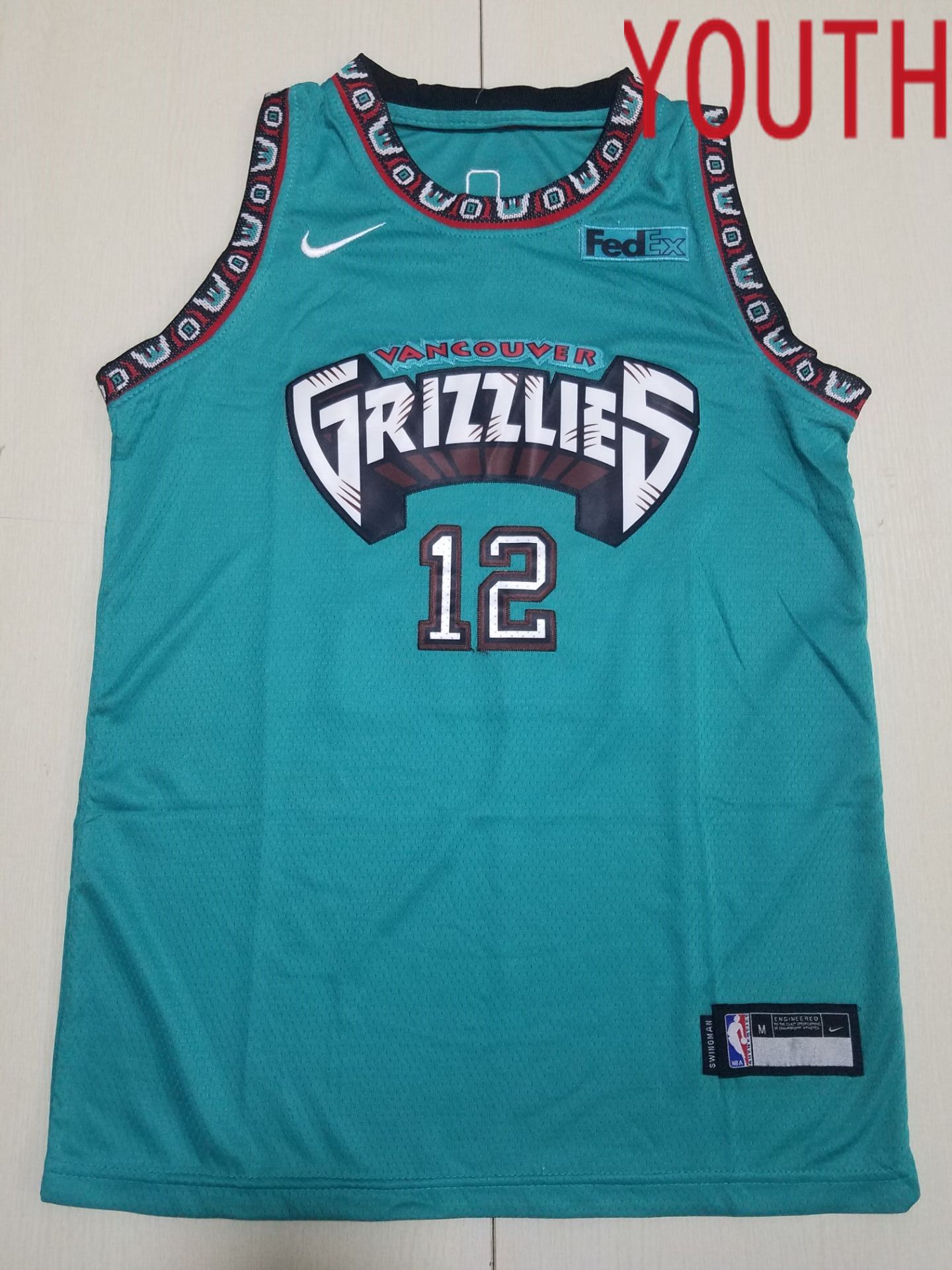 Youth Memphis Grizzlies #12 Morant Green Nike 2022 NBA Jersey->minnesota timberwolves->NBA Jersey